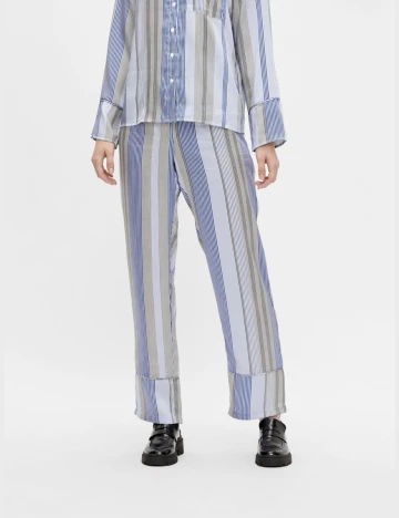 Pantaloni Pieces, albastru, M Albastru