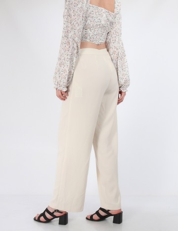 Pantaloni Vila, ecru, 38