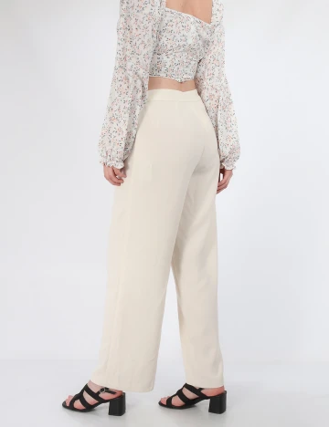 Pantaloni Vila, ecru, 38