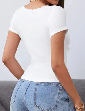 Tricou SHEIN, alb, M