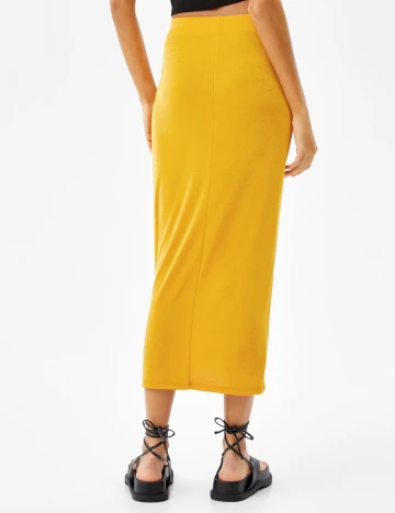 Fusta Bershka, galben, XL