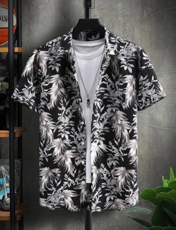 Camasa SHEIN, negru, S