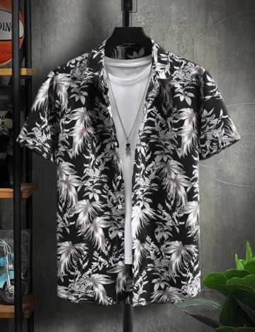 Camasa SHEIN, negru, S Negru