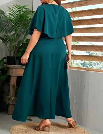 Rochie lunga SHEIN CURVE, verde, 1 XL