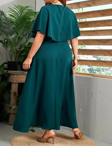 Rochie lunga SHEIN CURVE, verde, 1 XL