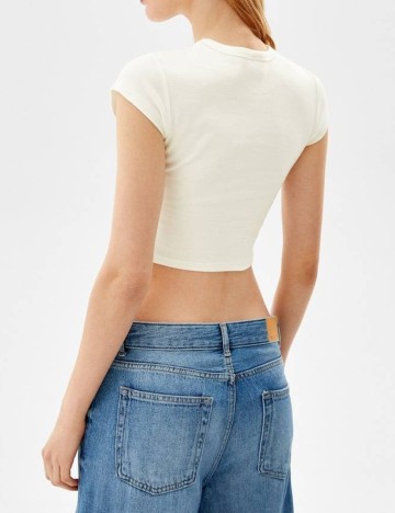 Top Bershka, alb, M