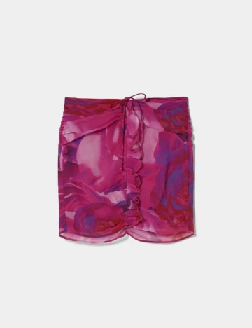 Fusta Bershka, magenta, S