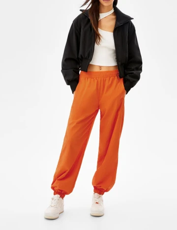 Pantaloni Bershka, portocaliu, M