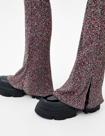 Pantaloni Bershka, floral, L