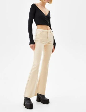 Top Bershka, negru, S Negru