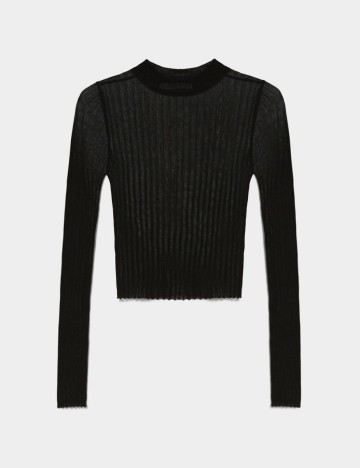 Top Bershka, negru