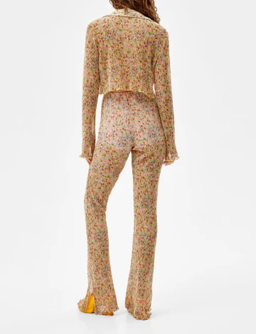 Pantaloni Bershka, floral, L
