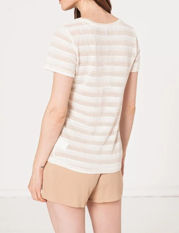 Tricou Hailys, crem, S