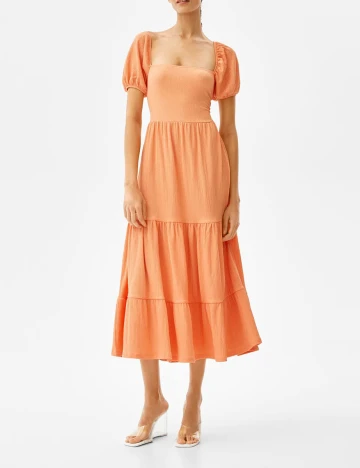 Rochie medie Bershka, portocaliu, S