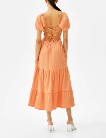 Rochie medie Bershka, portocaliu, S