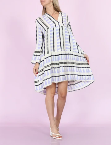 Rochie scurta Hailys, ecru, L