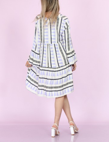 Rochie scurta Hailys, ecru, L