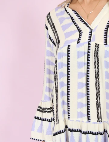 Rochie scurta Hailys, ecru, L