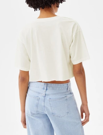 Top Bershka, alb, XS Alb