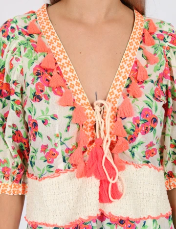 Rochie scurta Savage Culture, floral Floral print