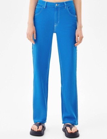 Blugi Bershka, albastru