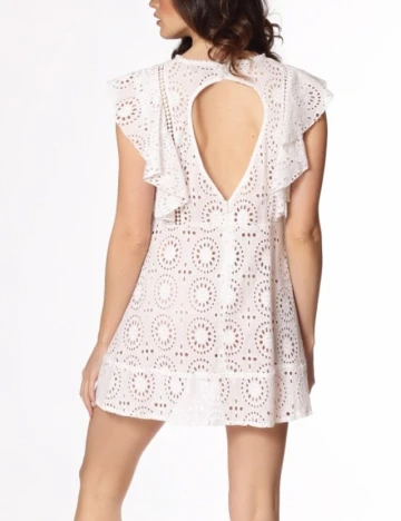 Rochie scurta Savage Culture, alb, XL