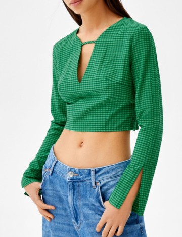 
						Top Bershka, verde, M