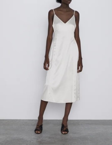 Rochie Zara, gri deschis, L