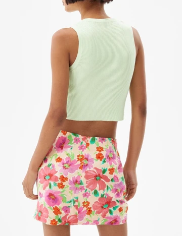 Fusta Bershka, floral, M