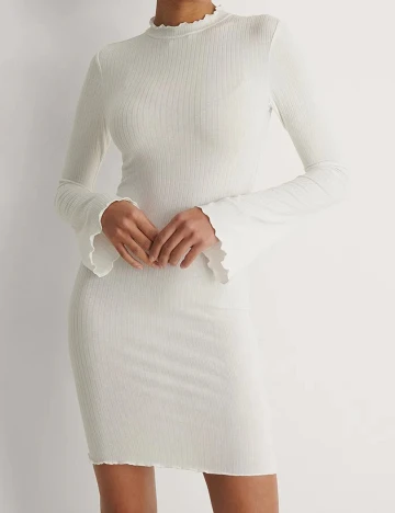 Rochie scurta NA-KD, alb, XL