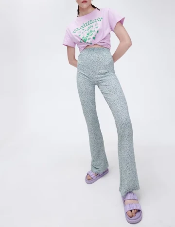 Pantaloni CROPP, floral, S