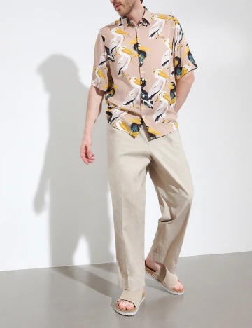 Pantaloni Reserved, crem, M