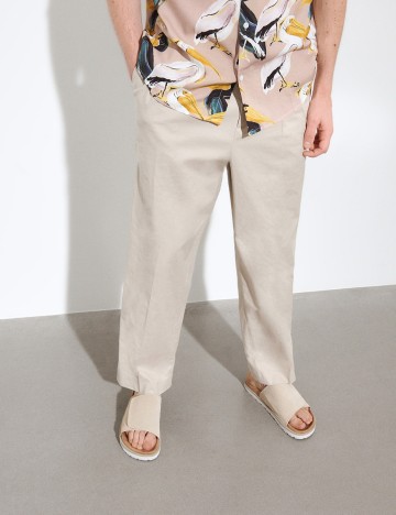 Pantaloni Reserved, crem, M