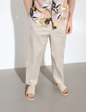 Pantaloni Reserved, crem, M