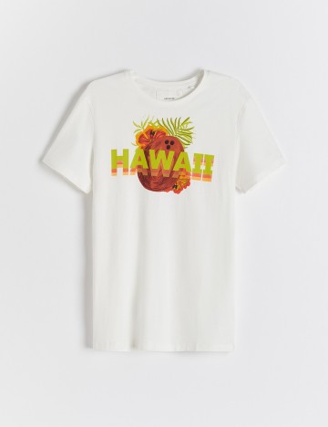 Tricou Reserved, alb, XXL
