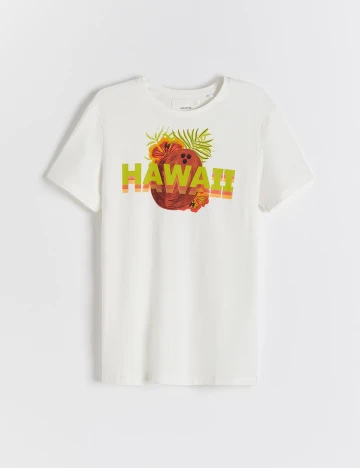 Tricou Reserved, alb, XXL