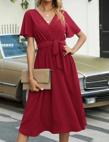 Rochie medie SHEIN, visiniu, L