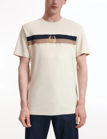 Tricou Reserved, bej, S