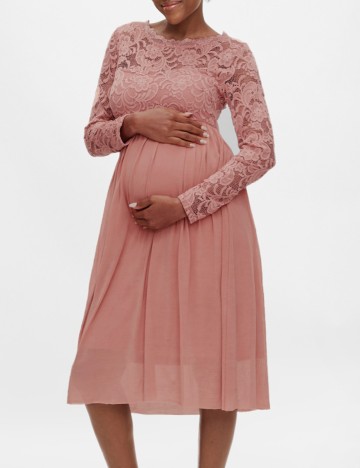 
						Rochie Medie Mamalicious, roz pudra inchis, S