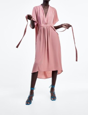 Rochie Zara, roz pudra, L