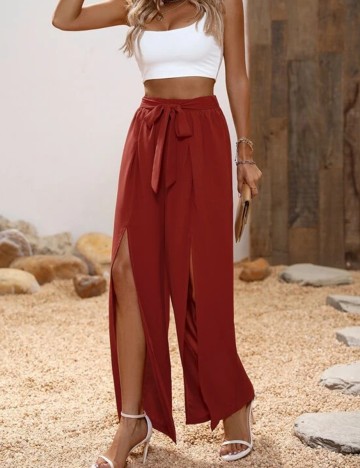 Pantaloni SHEIN, caramiziu, L