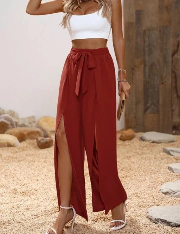Pantaloni SHEIN, caramiziu, L