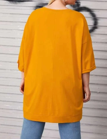 Tricou SHEIN CURVE, mustar, 0 XL