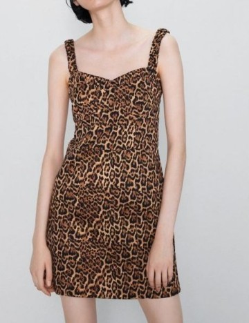 Rochie scurta Zara, animal print