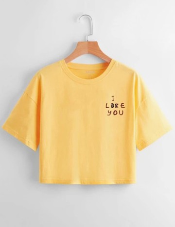 Top SHEIN, galben, S