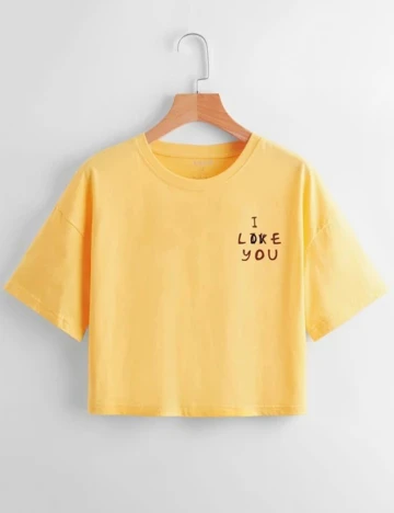 Top SHEIN, galben, S