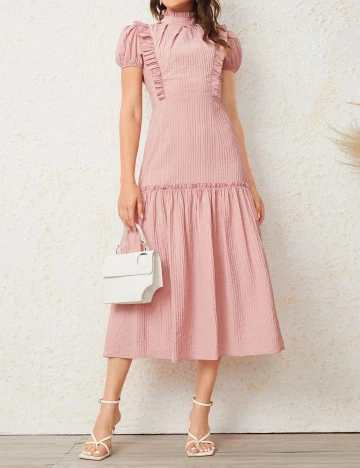 Rochie medie SHEIN, roz, XXL