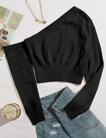 Top SHEIN, negru, S