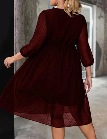 Rochie medie SHEIN CURVE, rosu, 0 XL Rosu