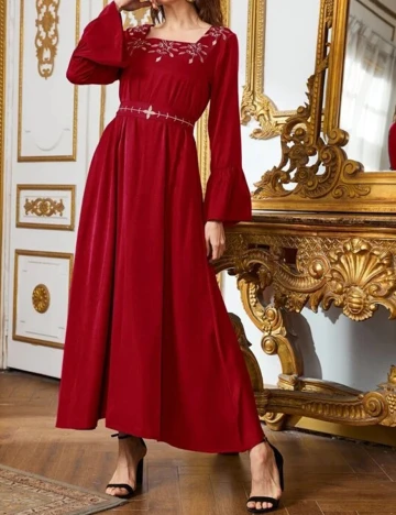 Rochie lunga SHEIN, rosu, L